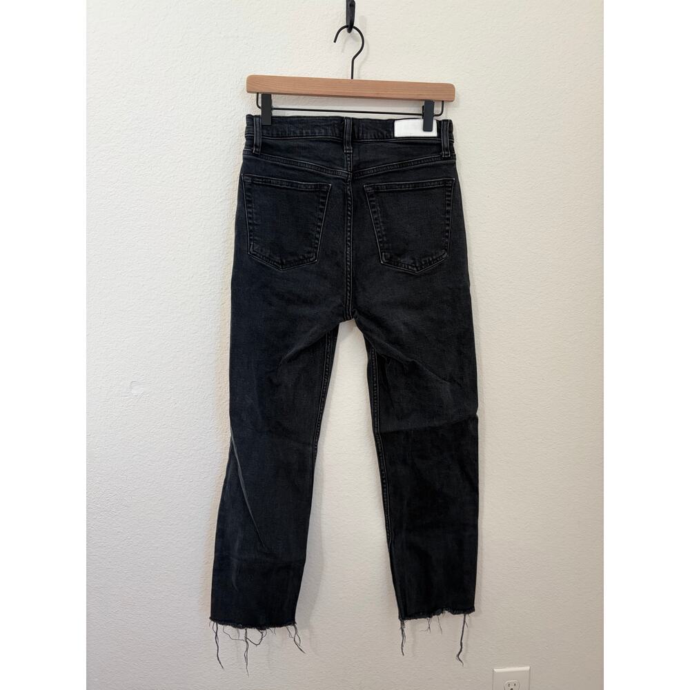 Re/Done Jeans Women's Size 29 Black Denim High Waisted Button Fly Straight Leg - Picture 6 of 8